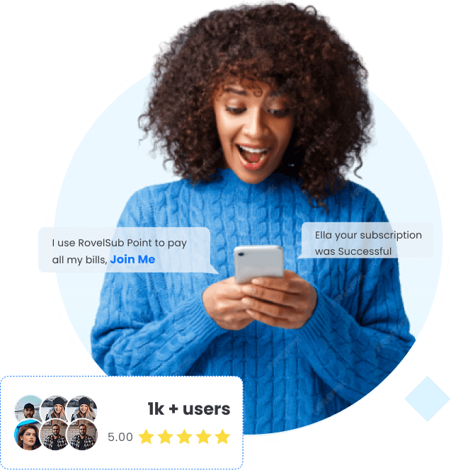 Woman Using Rovelsub for utility payments